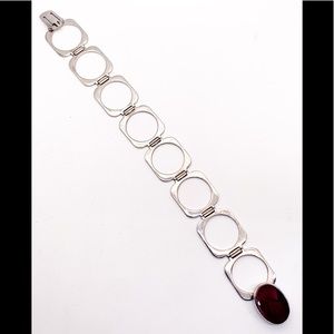 Vintage Sterling silver and Carnelian Bracelet